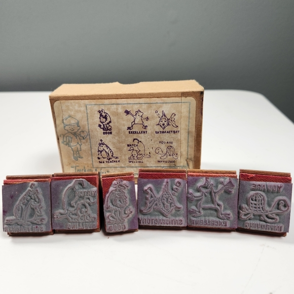 Lot of 6 Teachers Themed Rubber Stamps - Picture 1 of 10